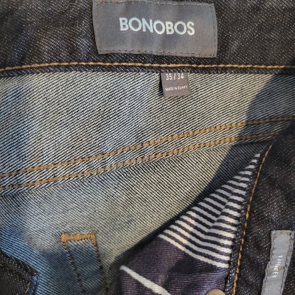Bonobos Stretch Lightweight Tailored Jeans, Dark Blue, 35 x 34 - Picture 5 of 7